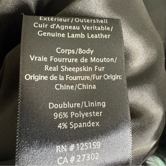 Mackage Mongolian Lamb Fur Leather Moto Jacket Size Small - Picture 15 of 16